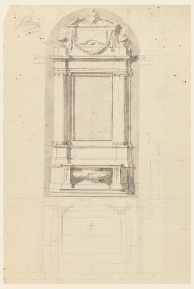 Entwurf für einen Altar von Filippo Marchionni