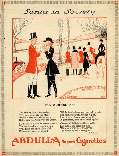 Abdulla-Zigaretten, 1920er Jahre von Fish