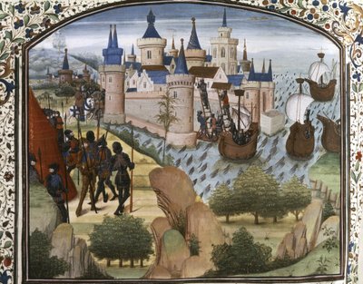 Kreuzzüge: Konstantinopel belagert von den Kreuzfahrern von Flemish School