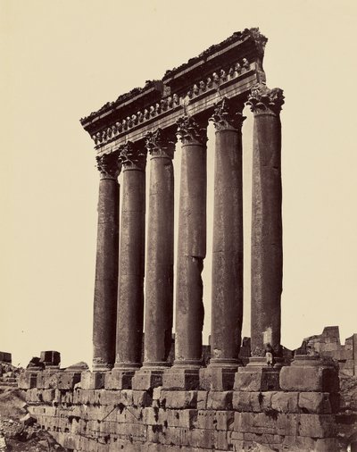 Große Säulen des Sonnentempels (Balbek) von Félix Bonfils