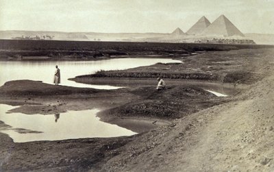 Die Pyramiden von Gizeh, ca. 1880 von Félix Bonfils