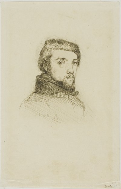 Porträt von Fantin-Latour von Félix Henri Bracquemond
