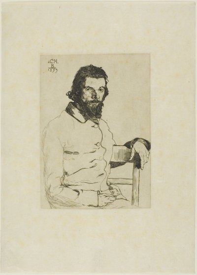 Porträt von Meryon von Félix Henri Bracquemond