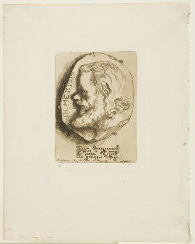 Profilporträt von Charles Meryon von Félix Henri Bracquemond