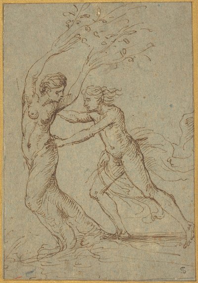 Apollo und Daphne von Follower of Giulio Romano