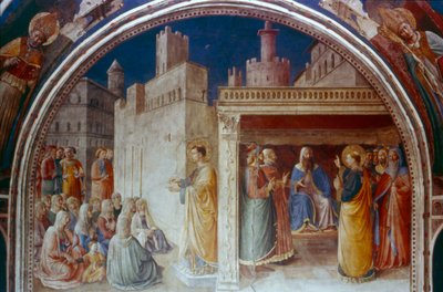 St. Stephan predigt, Mitte des 15. Jahrhunderts von Fra Angelico