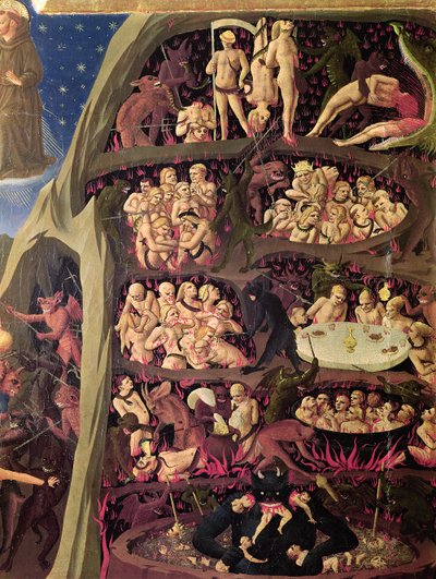 Das Jüngste Gericht, Detail der Hölle, ca. 1431 von Fra Angelico