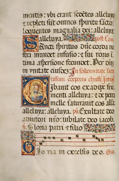 Initiale C: Der auferstandene Christus von Fra Vincentius a Fundis