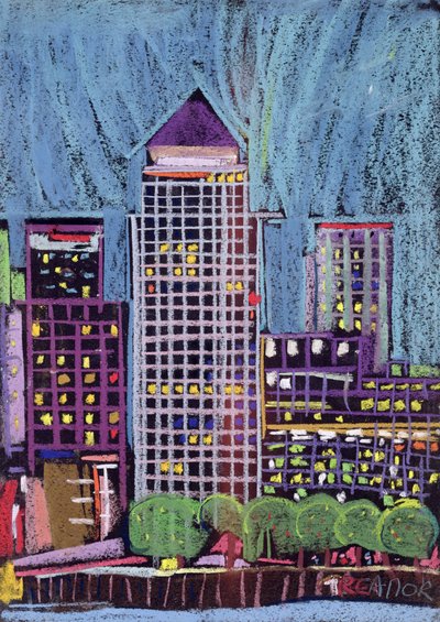 Canary Wharf in den London Docklands von Frances Treanor