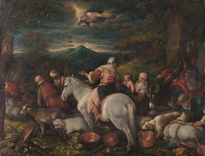 Abraham verlässt Haran von Francesco (attr. to) Bassano