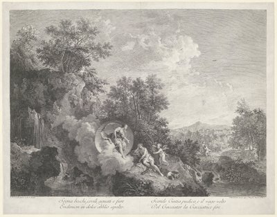 Diana besucht den schlafenden Endymion von Francesco Bartolozzi