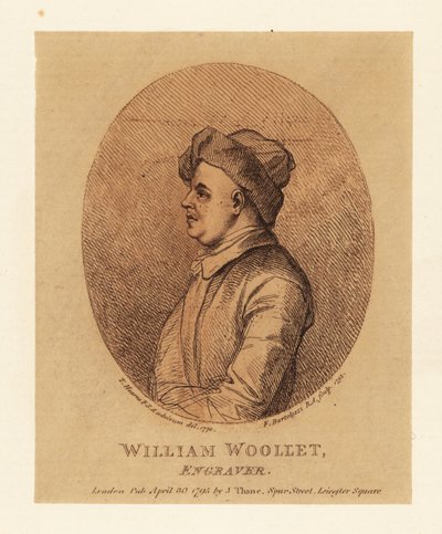 Porträt von William Woollet, englischer Graveur von Francesco Bartolozzi