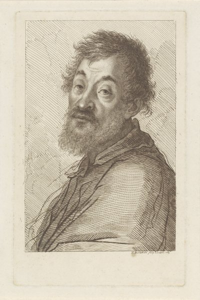 Porträt eines Mannes mit Bart von Francesco Bartolozzi