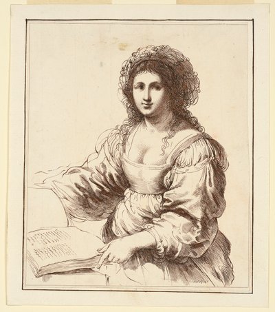 Frau mit einem Buch von Francesco Bartolozzi