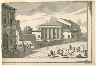 Außenansicht, Teatro Filarmonico, Verona von Francesco Galli Bibiena