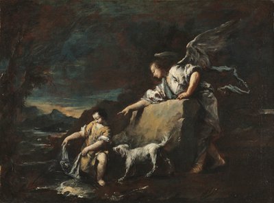 Tobias und der Engel, 1750er Jahre von Francesco Guardi