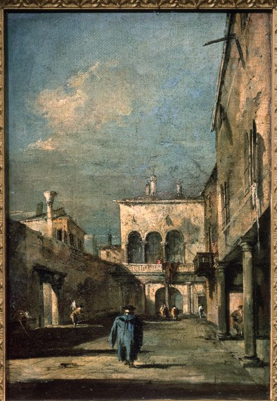 Venezianischer Innenhof von Francesco Guardi