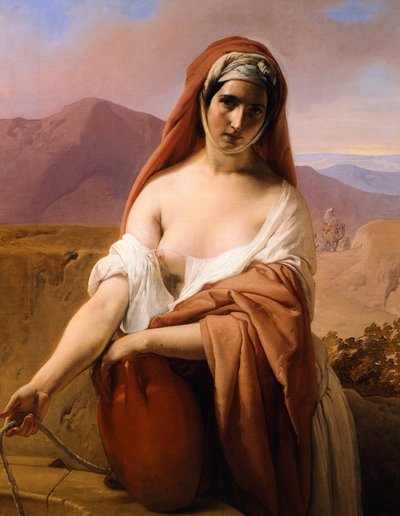 Rebekka am Brunnen, von Francesco Hayez von Francesco Hayez