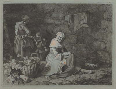 Innenraum eines Hauses von Francesco Londonio