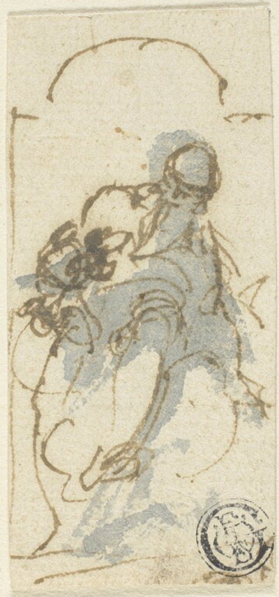 Heiliger in einer Nische von Francesco Maffei