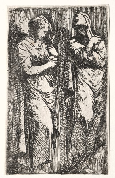 Zwei römische Frauen von Francesco Primaticcio