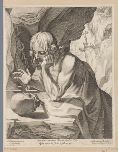 Heiliger Hilarion von Francesco Villamena