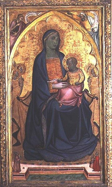 Madonna mit Kind auf dem Thron von Francesco da Volterra Neri