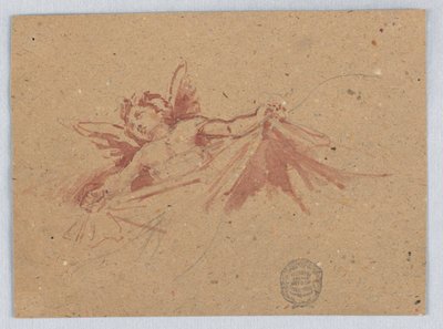 Skizze von Putti mit Draperie von Francis Augustus Lathrop