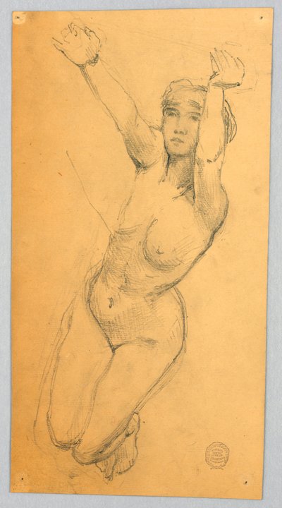 Skizze eines weiblichen Aktes von Francis Augustus Lathrop