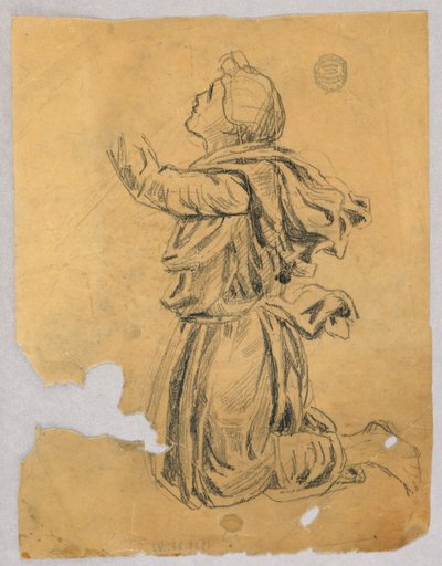 Studie für eine kniende Frau von Francis Augustus Lathrop