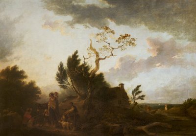 Weite Landschaft mit Zigeunern von Francis Bourgeois