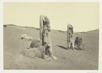 Kolosse und Sphinx bei Wady Saboua, Nubien von Francis Frith