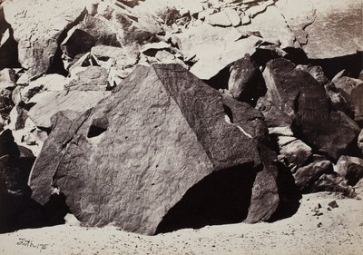 Sinaitische Inschriften in Wadee El-Mukattab von Francis Frith