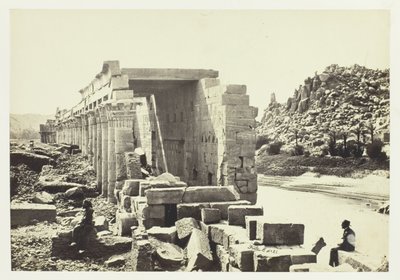 Die Kolonnade, Insel Philae von Francis Frith