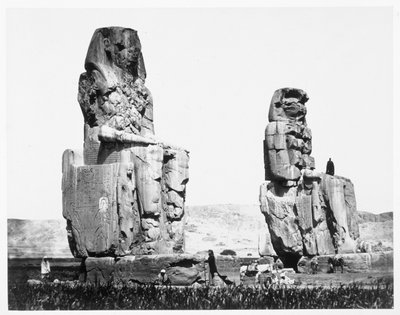 Die Kolosse von Memnon, Theben, Ägypten, 1860 von Francis Frith