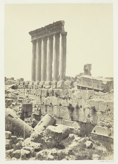 Die großen Säulen von Baalbek, 1857 von Francis Frith