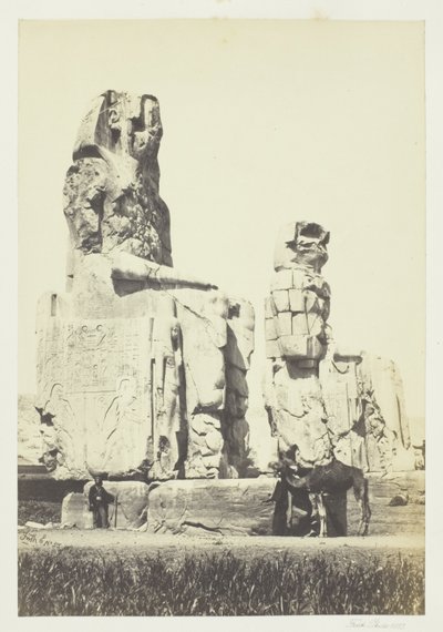 Die Statuen von Memnon, Ebene von Theben von Francis Frith