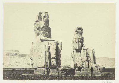 Die Statuen von Memnon, Ebene von Theben von Francis Frith