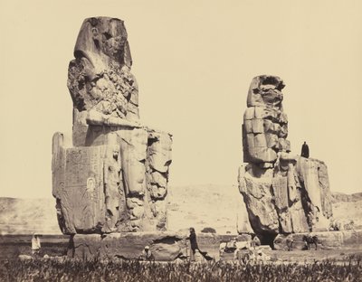 Die Statuen der Ebene, Theben von Francis Frith