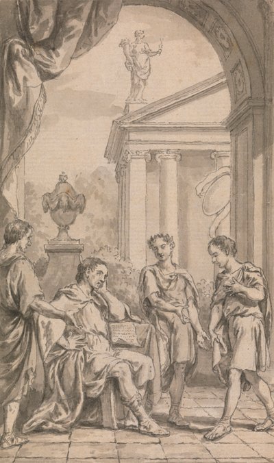 Boten vor einem Kaiser von Francis Hayman