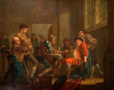 Sir John Falstaff rekrutiert Soldaten von Francis Hayman