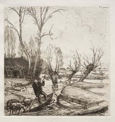Im überschwemmten Sumpf: Die Schäferin von Francis Seymour Haden