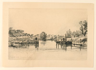 Egham Schleuse von Francis Seymour Haden
