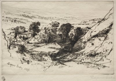 Nine Barrow Down von Francis Seymour Haden