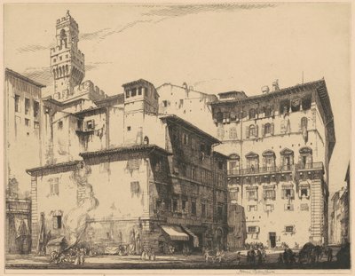 Das Municipio, Florenz von Francis Sydney Unwin