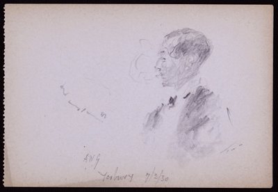 Porträt von FR Yerbury von Francis Wilfred Lawson