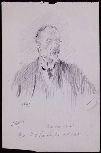Porträt von HV Lanchester von Francis Wilfred Lawson