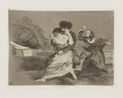 No quieren. (Sie wollen nicht) von Francisco de Goya