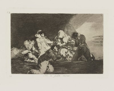No se puede mirar. (Man kann nicht schauen) von Francisco de Goya