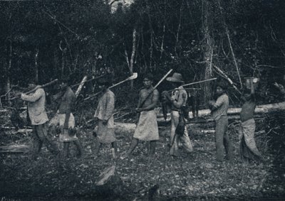 Indios Guaranys, Rückkehr von einer Jagd, 1895 von Francisco Henszler